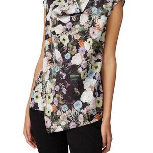 Floral Cowl Neck Top